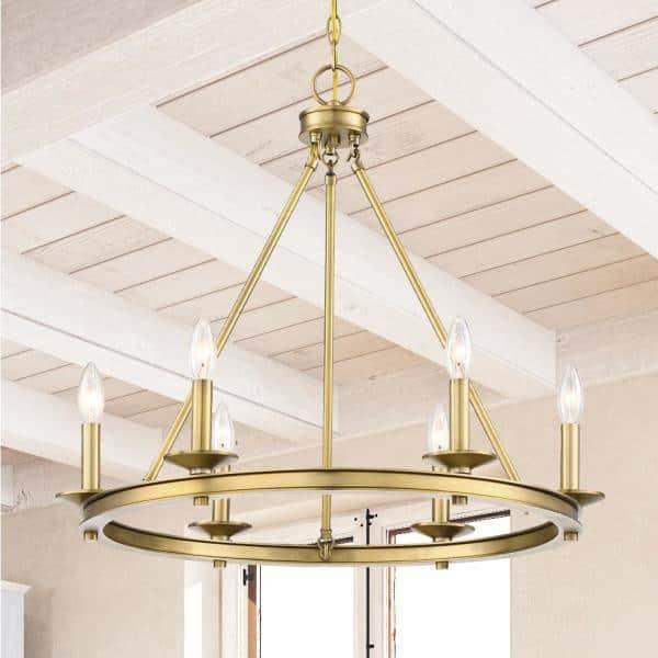 Savoy House Middleton 6 - Light Chandelier in  Warm Brass