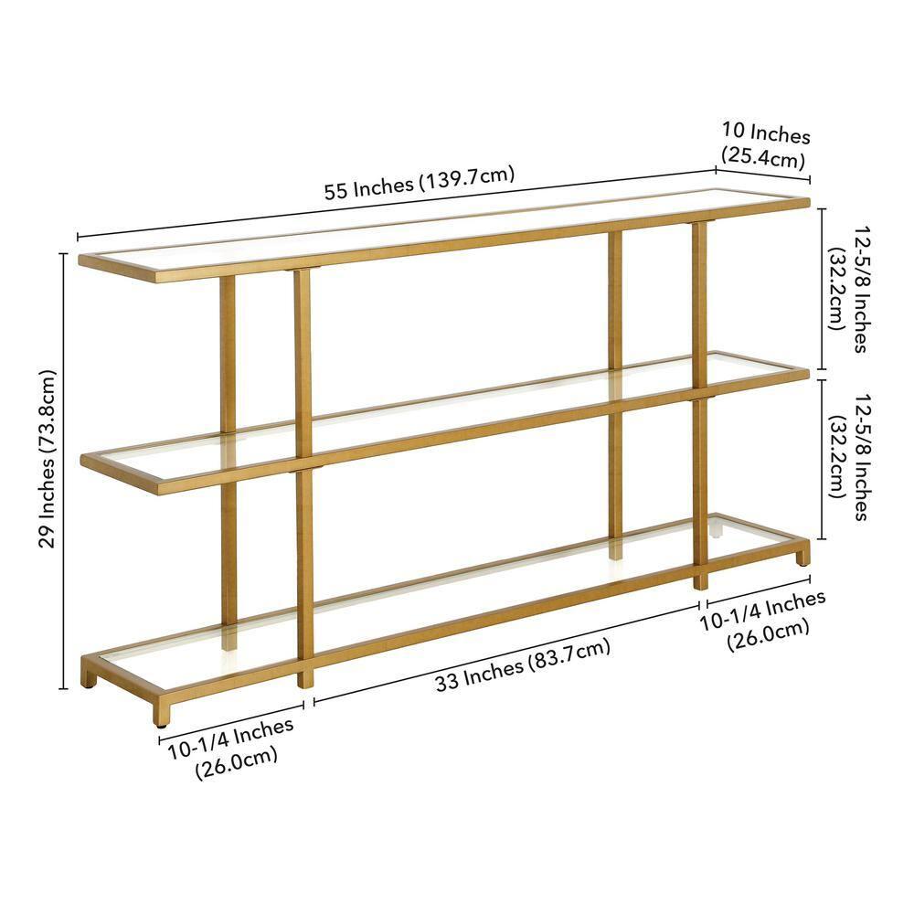 Hailey Home Greenwich Modern Brass Console table