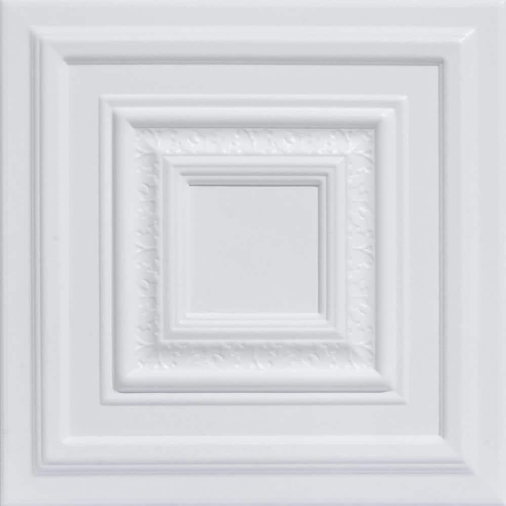 Chestnut Grove 1.6 ft. x 1.6 ft. Polystyrene Glue-up Ceiling Tile (Set of 96)