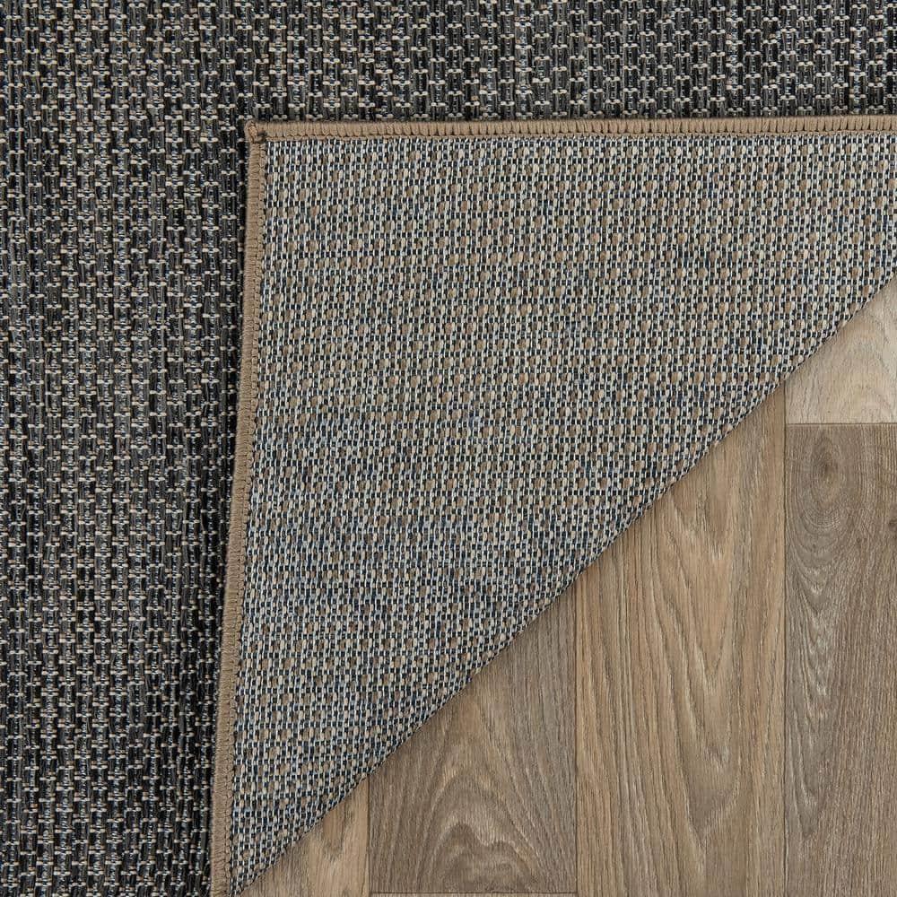 World Rug Gallery Contemporary Abstract Indoor/Outdoor Area Rug - Gray 5' x 7'