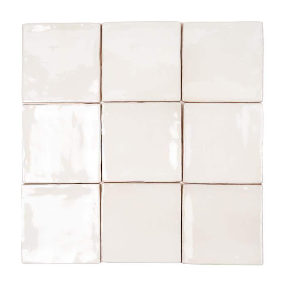 Apollo Tile Silken 3.94 in. x 3.94 in. Glossy Ceramic Square Wall and Floor Tile (6.48 sq. ft./case) (60-pack)