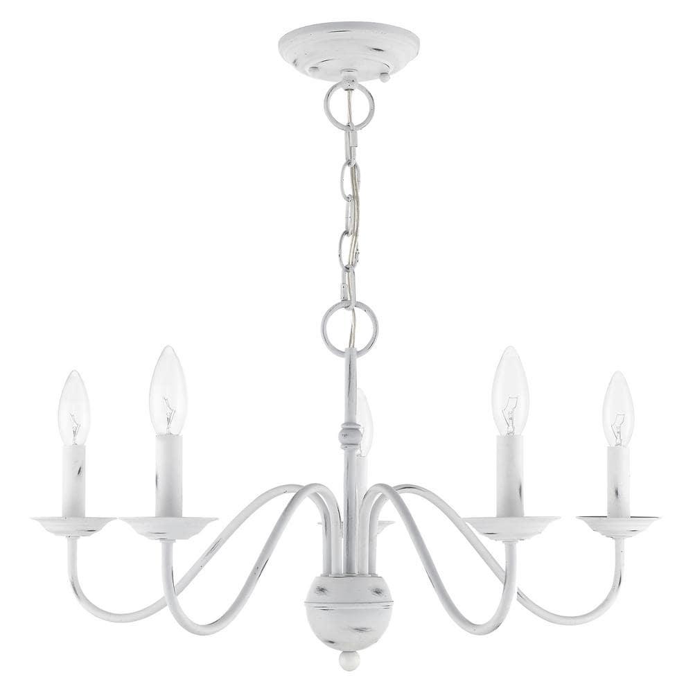 Livex Lighting Windsor 5 - Light Chandelier in  Antique White