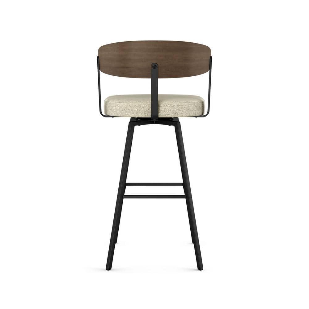 Amir Swivel Counter & Bar Stool with Wooden Back