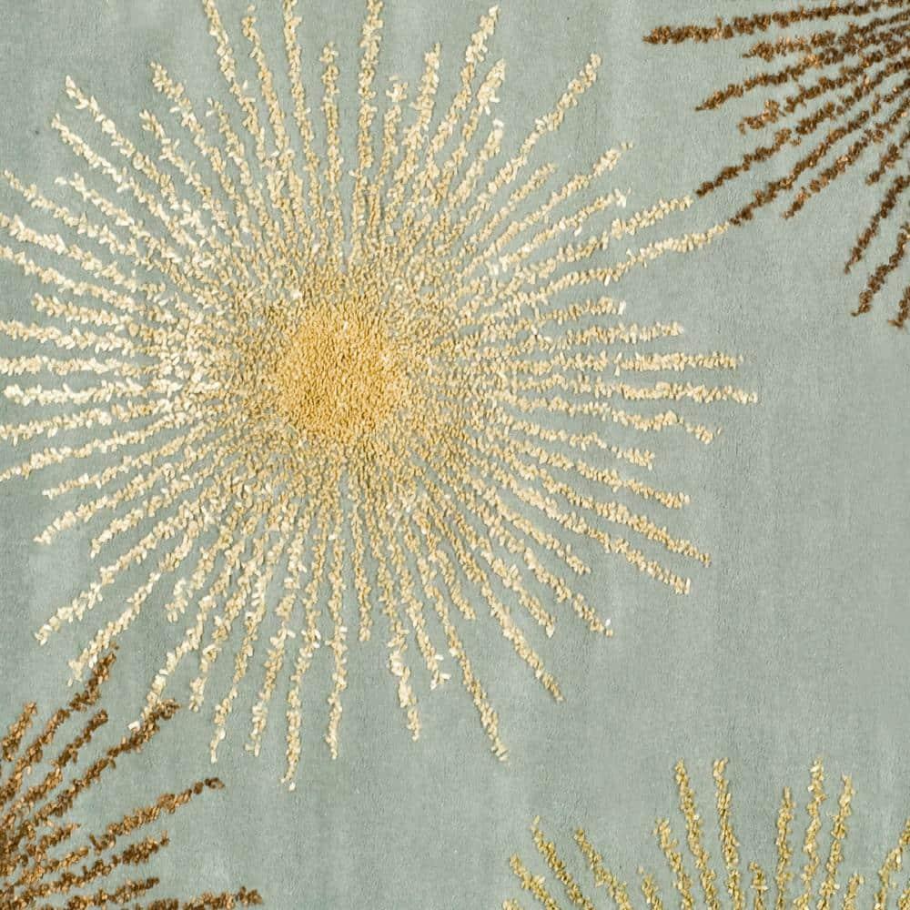 Soho SOH712 Hand Tufted Indoor Area Rug - Light Blue/Multi - 6'x6' - Safavieh.