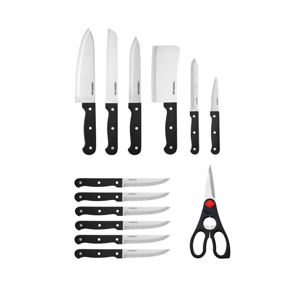 Farberware Farberware Edgekeeper 14-Piece Triple-Rivet Knife Block Set with Built-In Sharpener