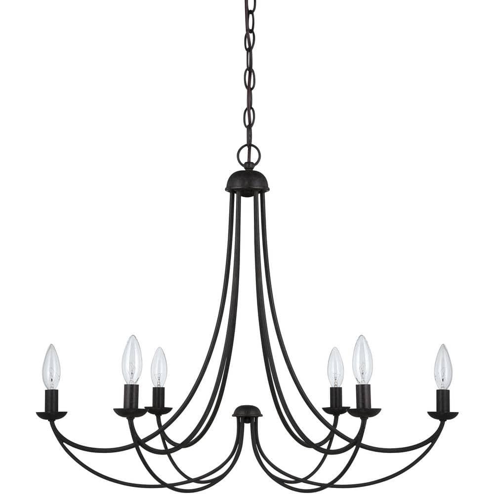 Quoizel Lighting Mirren 6 - Light Chandelier in  Imperial Bronze