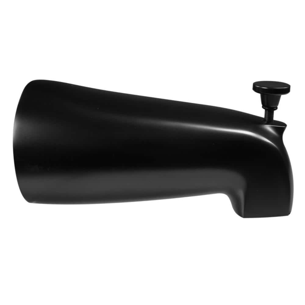 5-1/2" Reach Brass Wall Mount Tub Spout with Nose Diverter