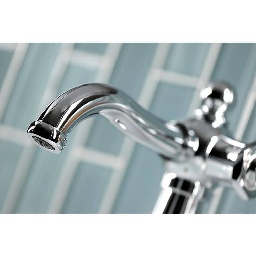 Kingston Brass Belknap Single-Handle 1-Hole Deck Mount Bathroom Faucet with Push Pop-Up and Deck Plate