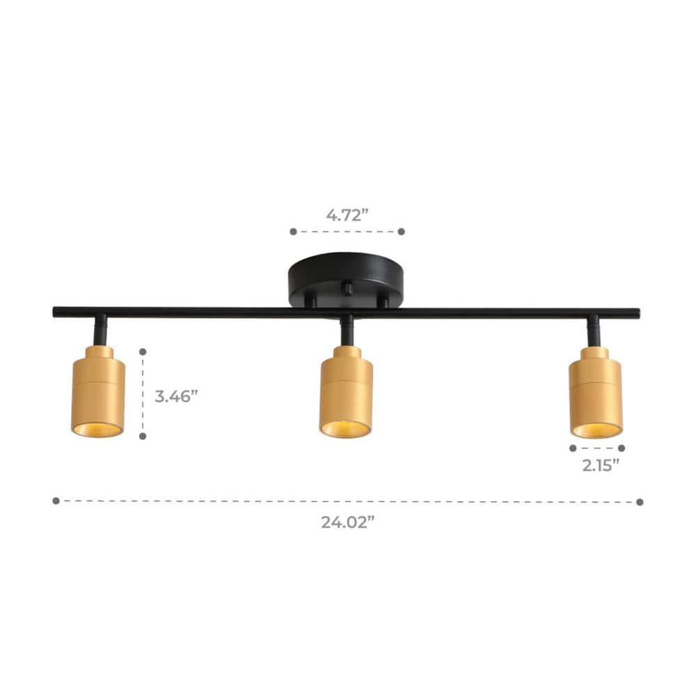 Vidalite Shura 3-Light Integrated LED Track Light with Rotatable Heads, 2 ft. Fixed Track Lighting Kit, 3000k, 1470 Lumens