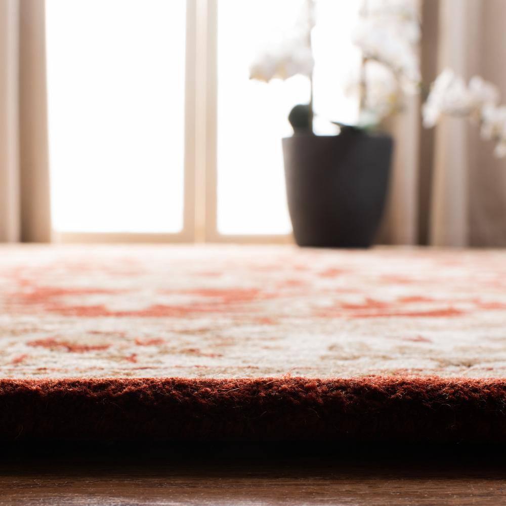 Royalty ROY244 Hand Tufted Area Rug - Red/Ivory - 8'x10' - Safavieh.