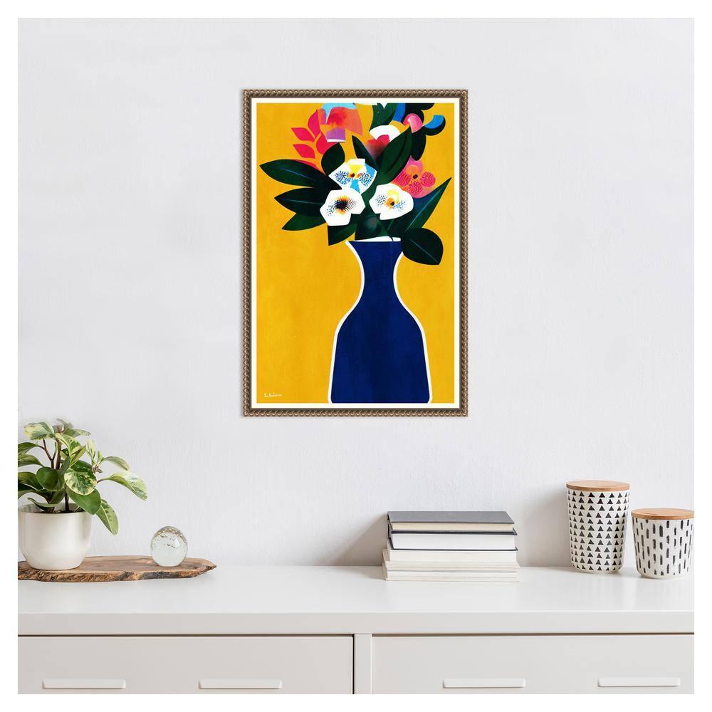 Amanti Art Sunshine Flowers by Bo Anderson Canvas Wall Art Print Framed 16 x 23-in.