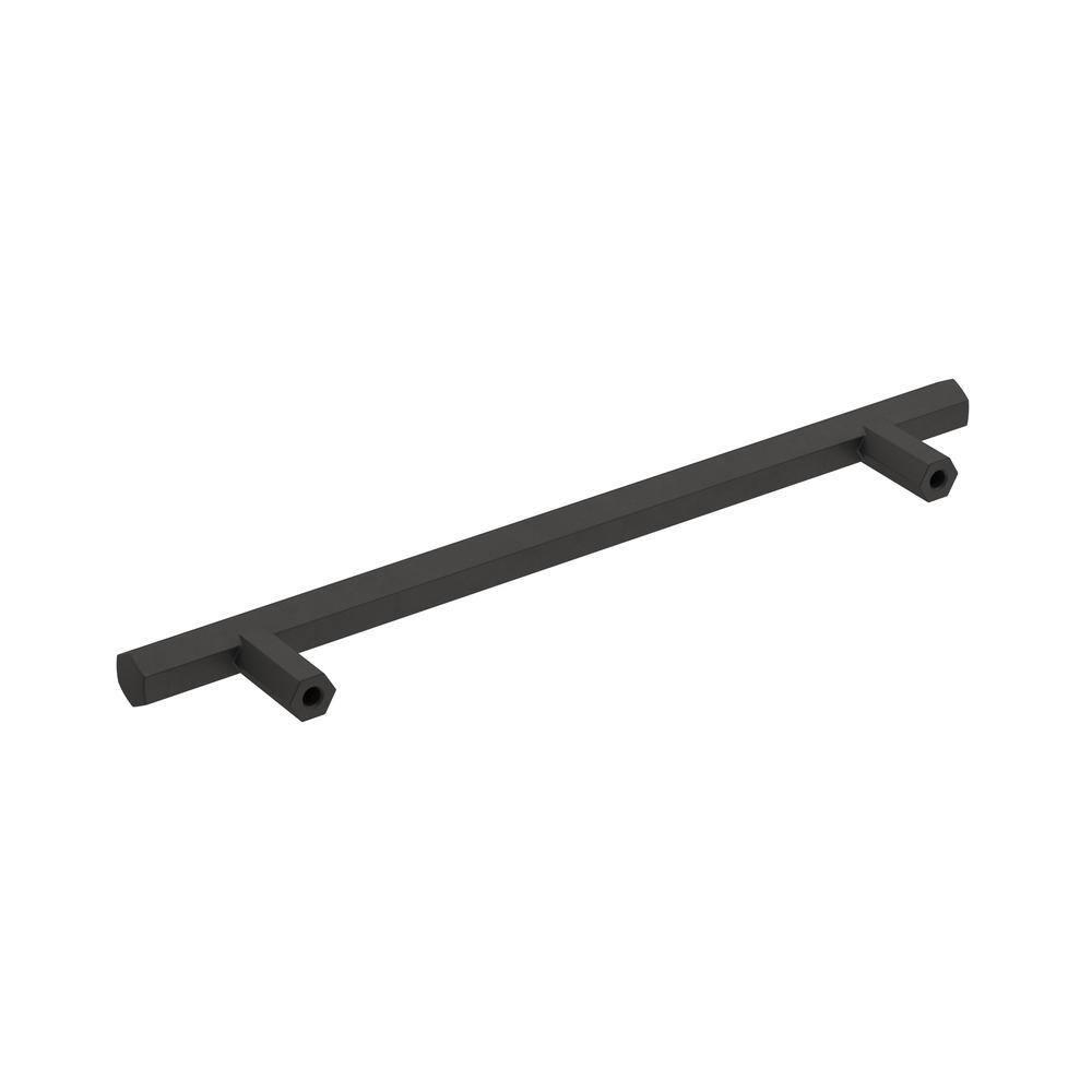 Amerock Caliber 6-5/16 inch (160mm) Center-to-Center Matte Black Cabinet Pull