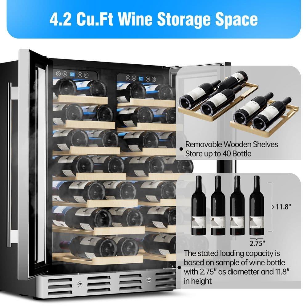Kalamera Kalamera 40 Bottle Dual Zone Built-In Wine Refrigerator