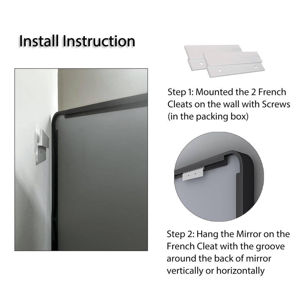 LOAAO 36X36 Inch Black Metal Framed Bathroom Mirror for Wall, Matte Black Bathroom Vanity Mirror Farmhouse, Anti-Rust, Tempered Glass, Hangs Horizontally or Vertically
