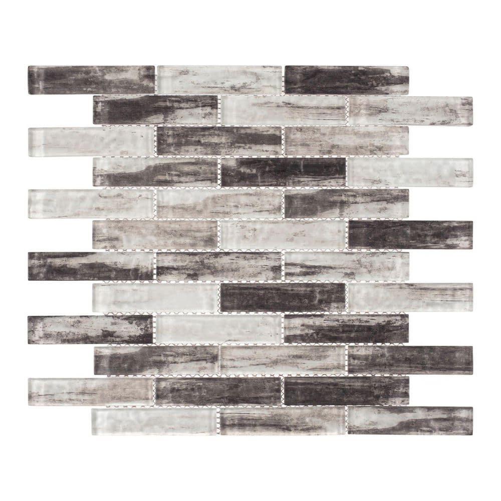 Giovan 1" x 4" Glass Brick Joint Mosaic Shower Walls, Kitchen Backsplash and Floor Tile
