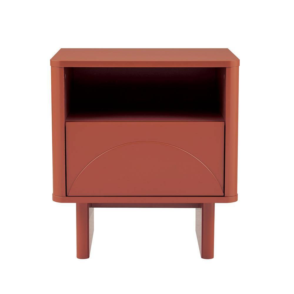 Ella Nightstand in Terracotta made from Engineered Wood