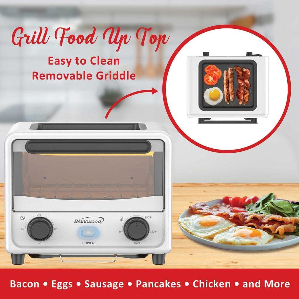 Winston Brands Mini Toaster Oven with Removable Non-Stick Griddle
