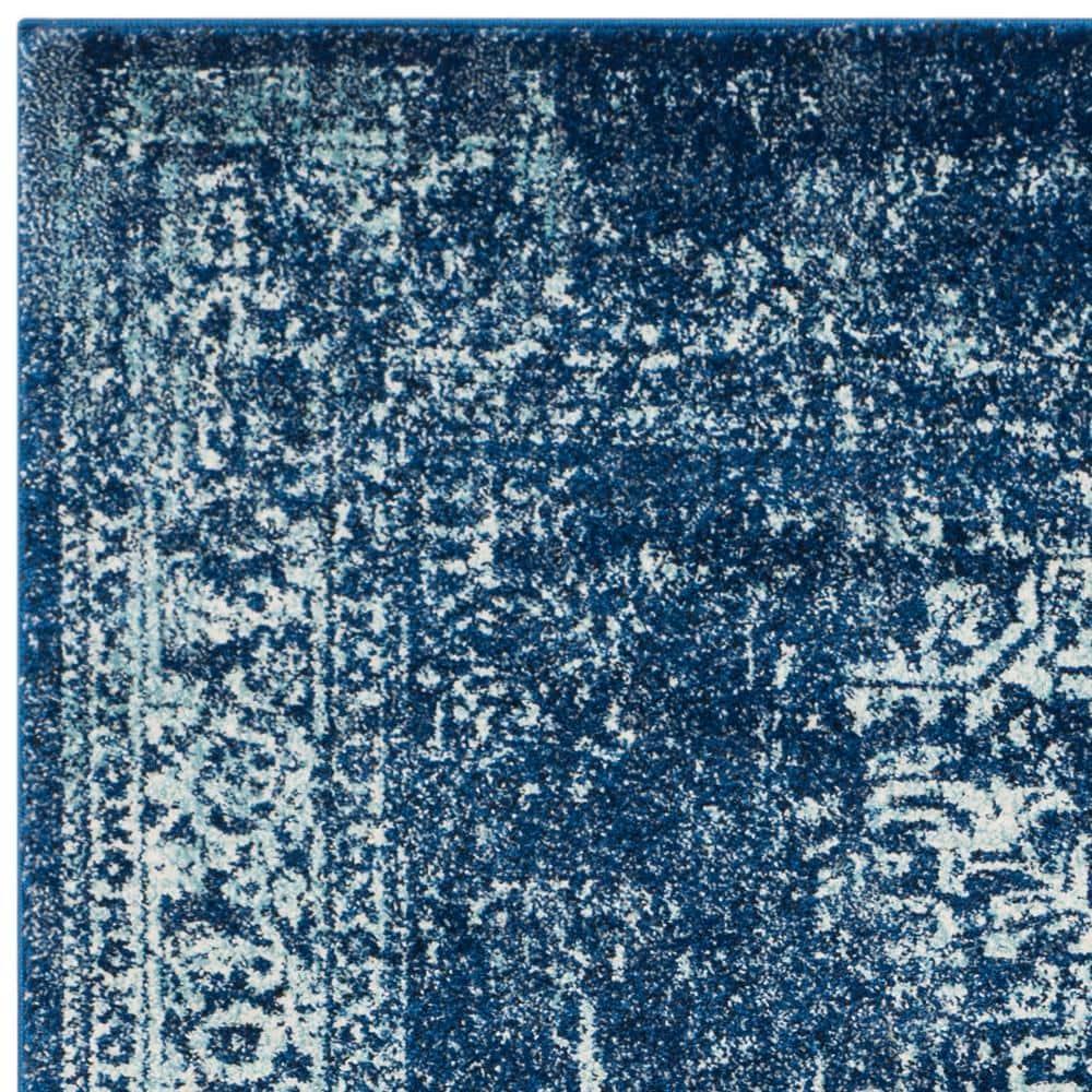 Evoke EVK256 Power Loomed Area Rug - Navy/Ivory - 5'3"x7'6" - Safavieh.