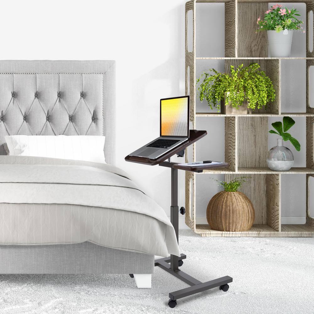 Seville Classics airLIFT Adjustable Height Rolling Tiltable Desk with Mouse Stand