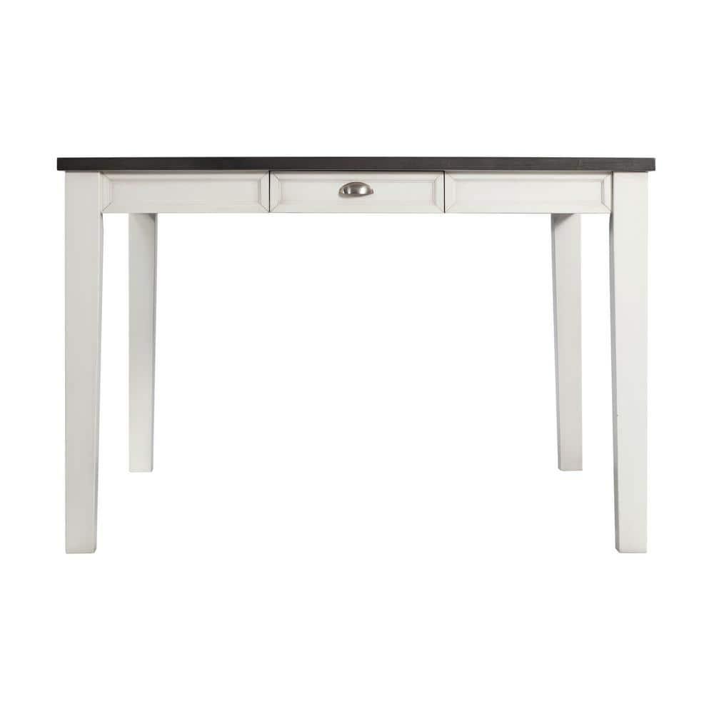 Jamison Two-Tone Extendable Dining Table with Storage White - Picket House Furnishings: Modern Rectangular Kitchen Table, Seats 4-6