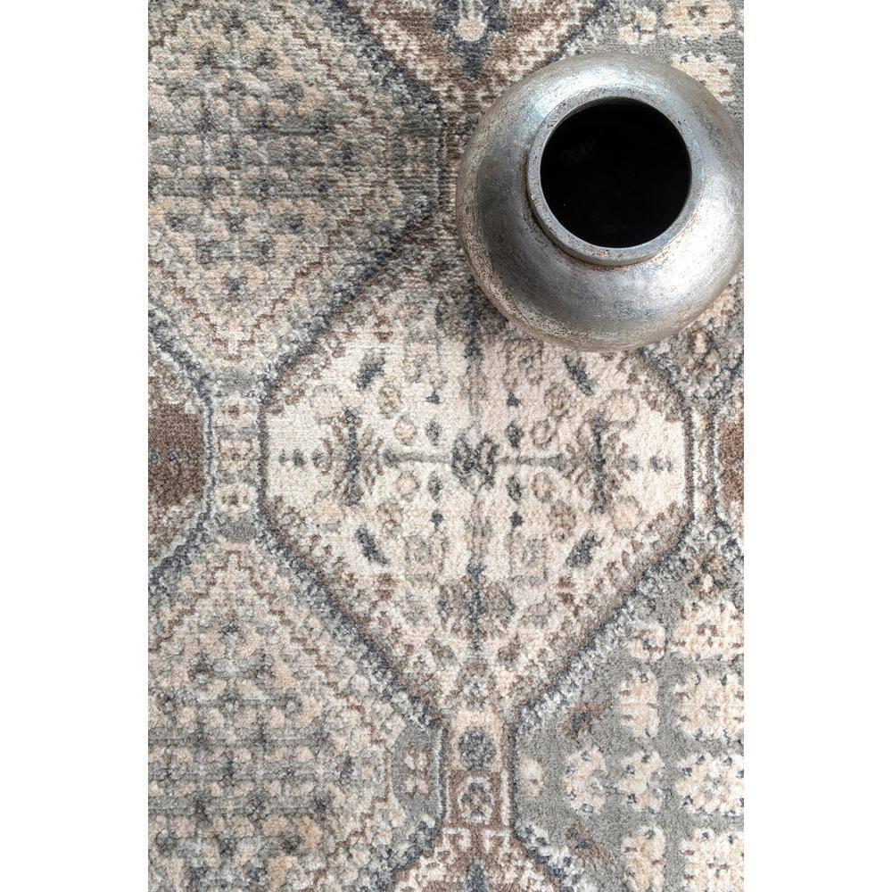 Nuloom 2x8 Becca Tiled Indoor Area Rug, Taupe, Faded Transitional Design, Stain Resistant, Bedroom, Living Room, Kitchen