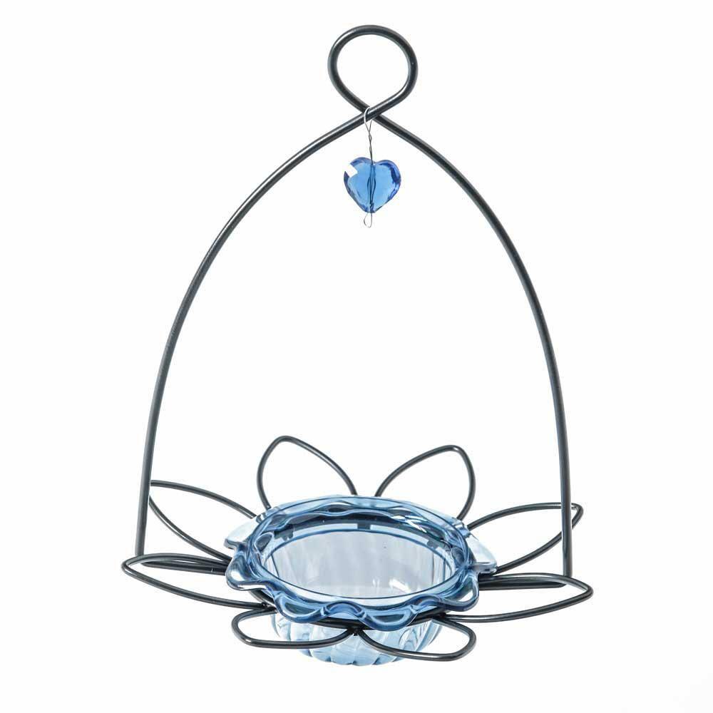 Birds Choice Birds Choice 3 oz. Bluebird Flower Cup Feeder for Dried Fruit or Mealworms, Blue