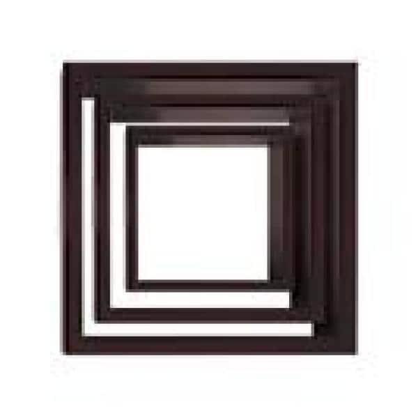 Set of 3 Cubbi Floating Wall Shelves Black: Wood Composite, Space-Saving, Various Sizes