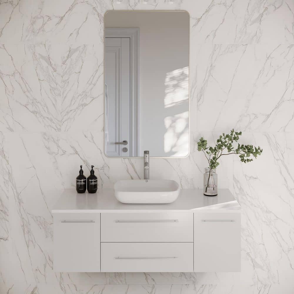 Fresca Lucera 47" Wall Mount Single Vessel Sink Bathroom Vanity Base Only (Top & Sink Not Included)