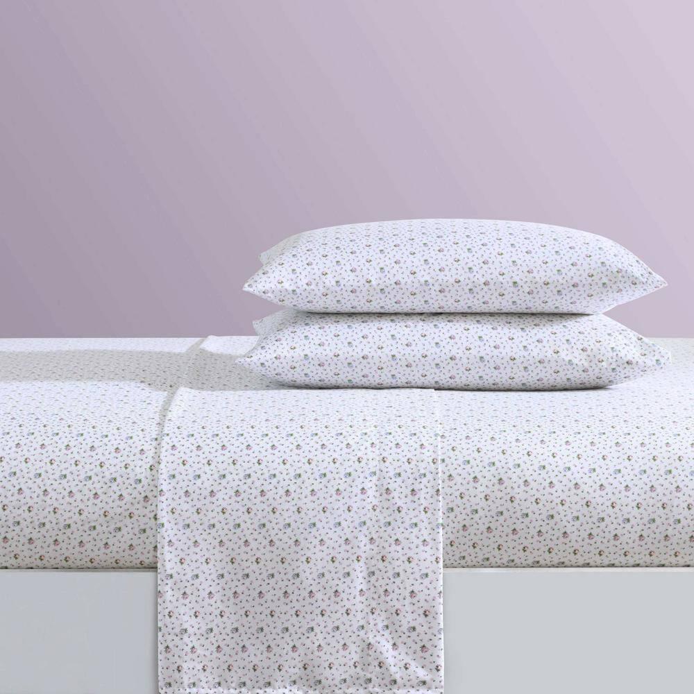 Betsey Johnson Pretty Floral Ditsy Purple Twin Sheet Set