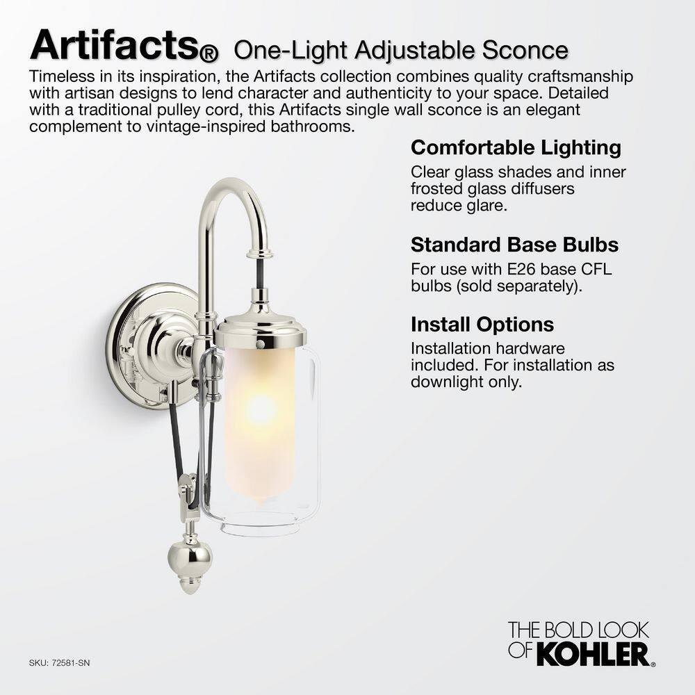 Artifacts Adjustable One-Light Sconce