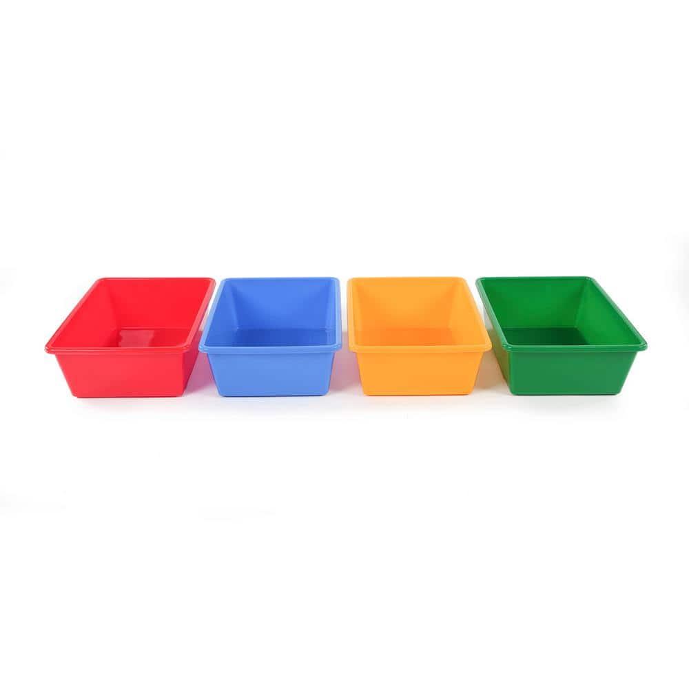 Humble Crew Large Plastic Storage Bins, Set of 4, Primary Colors