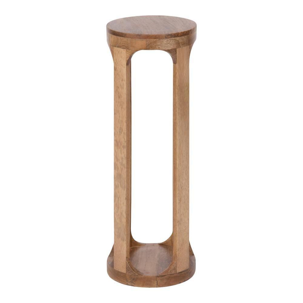Kate and Laurel Dahl Round Wood Drink Table, 8x8x23, Natural