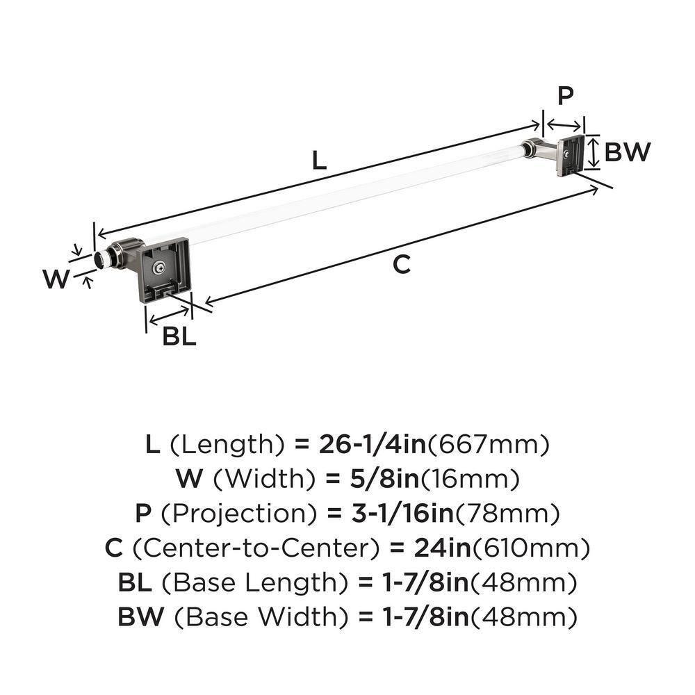 Glacio 26.25" Wall Mounted Towel Bar