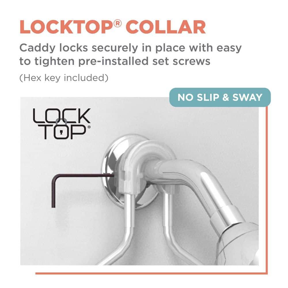 NeverRust Rustproof Aluminum Large Over-the-Shower Caddy in Satin Chrome