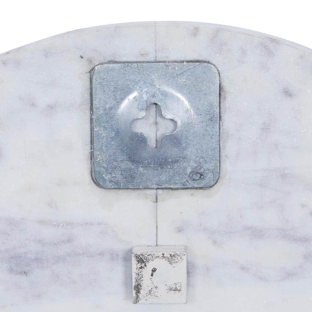 CosmoLiving by Cosmopolitan Marble Decorative Wall Clock with Gold Metal Accents