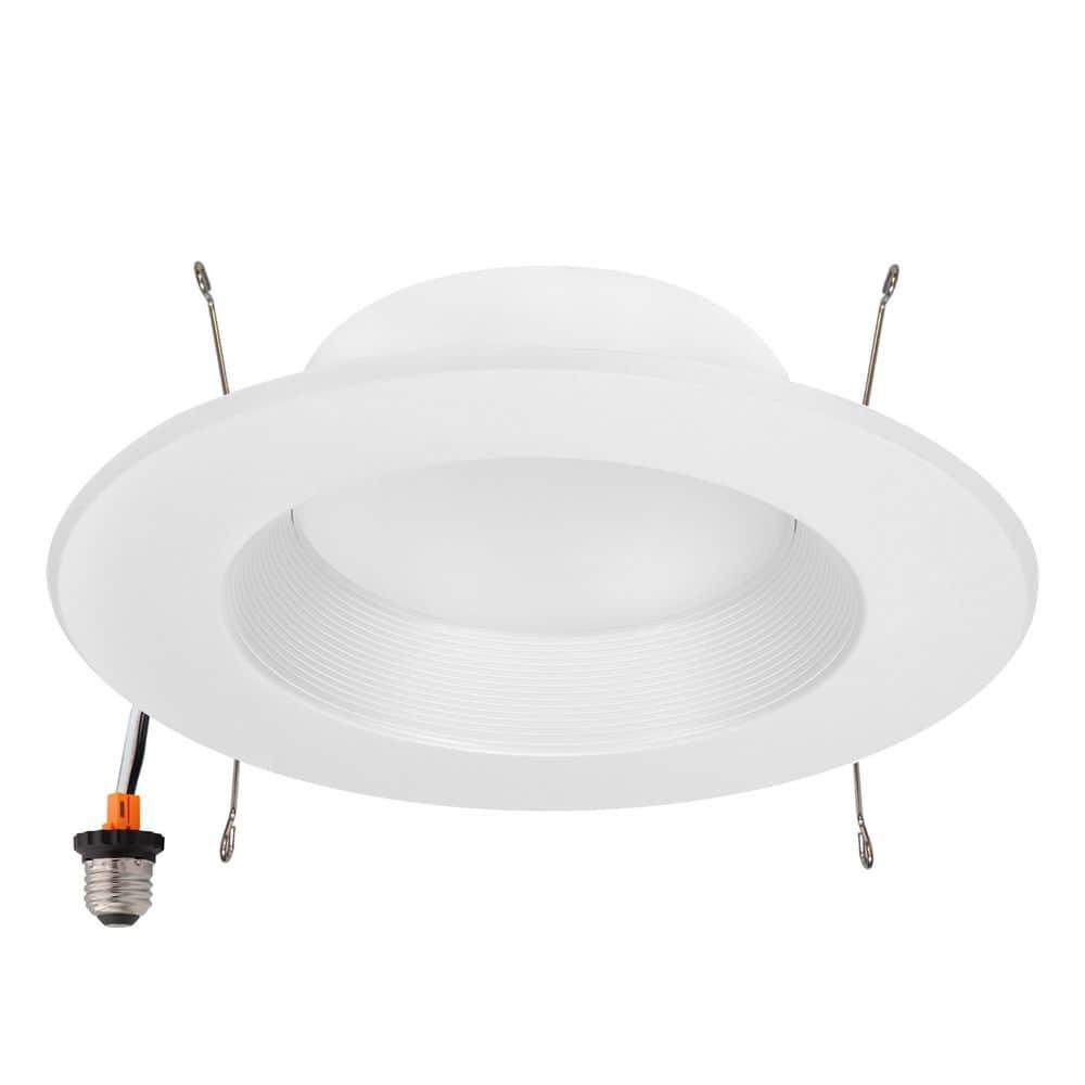 Maxxima 12 Pack 5 in. & 6 in. 5 CCT Retrofit Recessed LED Downlight - 1300 Lumens, E-26 Quick Connect, Dimmable, Color Selectable 2700K-5000K (2700K/3000K/3500K/4000K/5000K), Ideal for Contractors