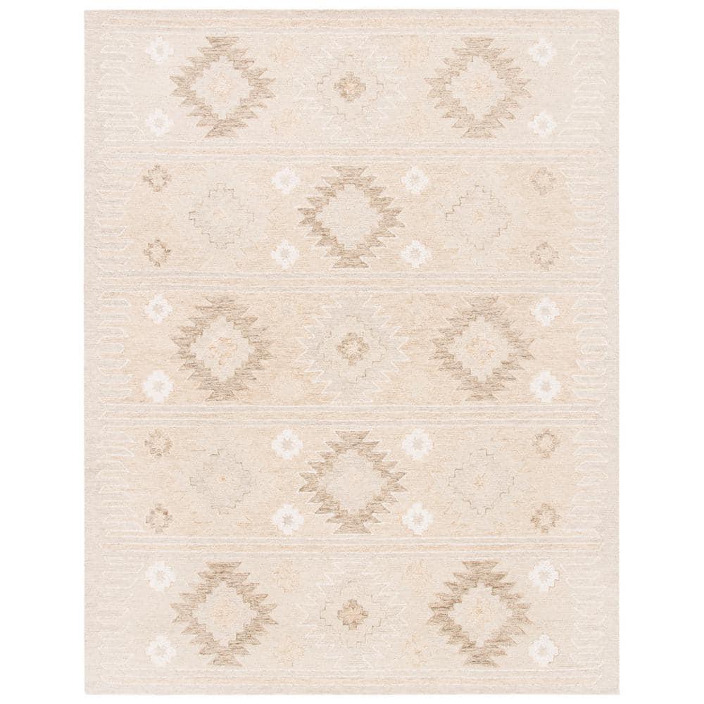 SAFAVIEH Capri Cian Southwestern Wool Area Rug, Beige, 9' x 12'
