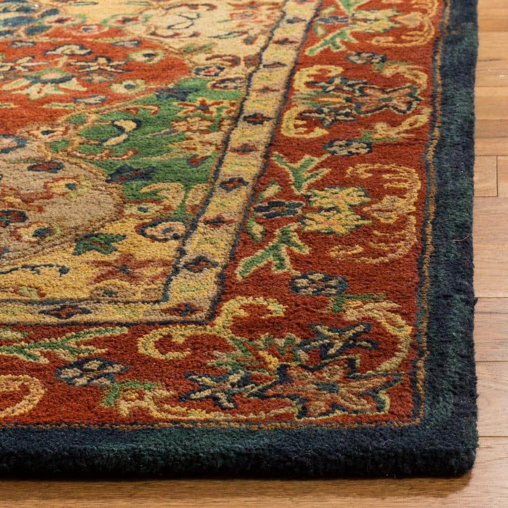 Heritage HG911 Hand Tufted Runner Rug - Multi/Burgundy - 2'3"x12' - Safavieh.