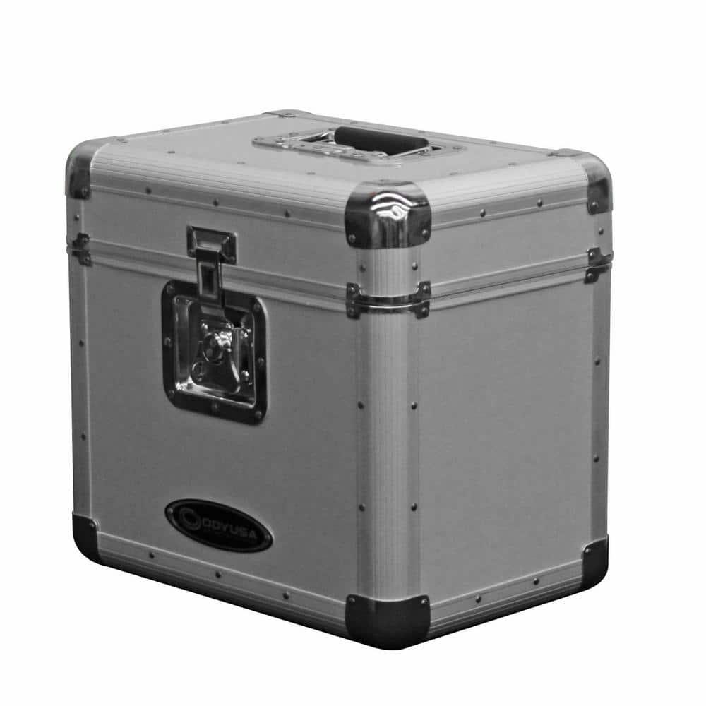 Odyssey KROM Stackable Record Case for 70 12" Vinyl Records & LPs, Black