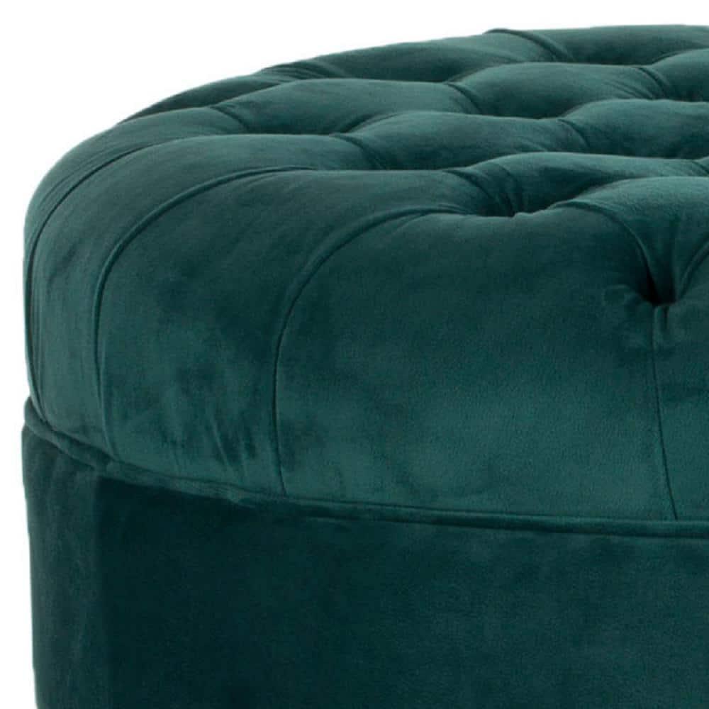 SAFAVIEH Clara Tufted Round Ottoman Marine