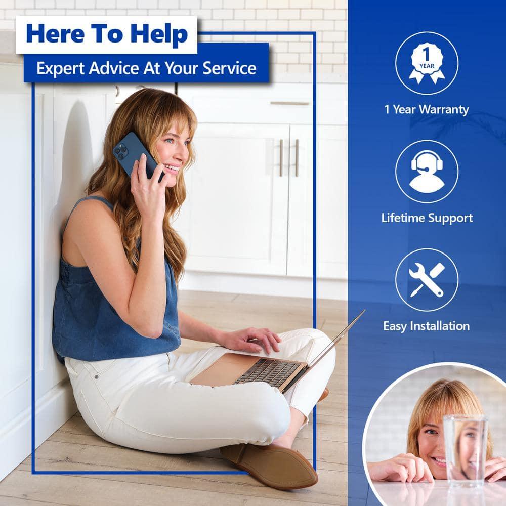 Modern Water Filter Faucet - Brushed Copper Faucet - 100% Lead-Free Drinking Water Faucet - Compatible with Reverse Osmosis Water Filtration Systems