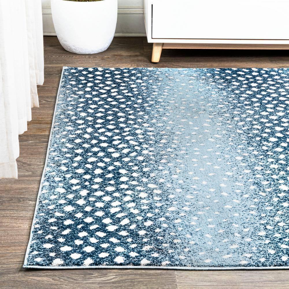 3'x 5' Antelope Modern Animal Area Rug, Blue/Cream - JONATHAN Y