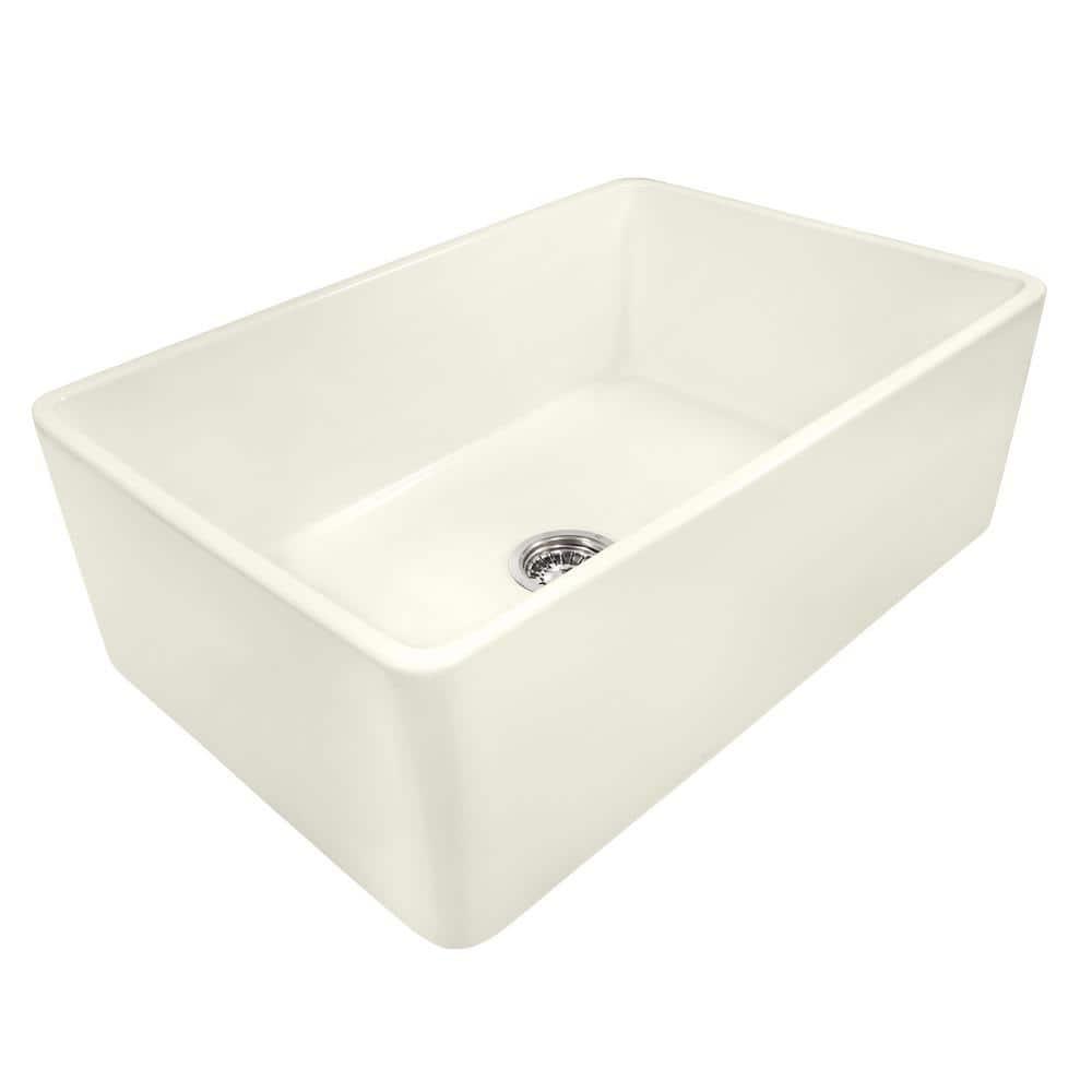 Ruvati 33 inch Fireclay Farmhouse Apron-Front Kitchen Sink Reversible