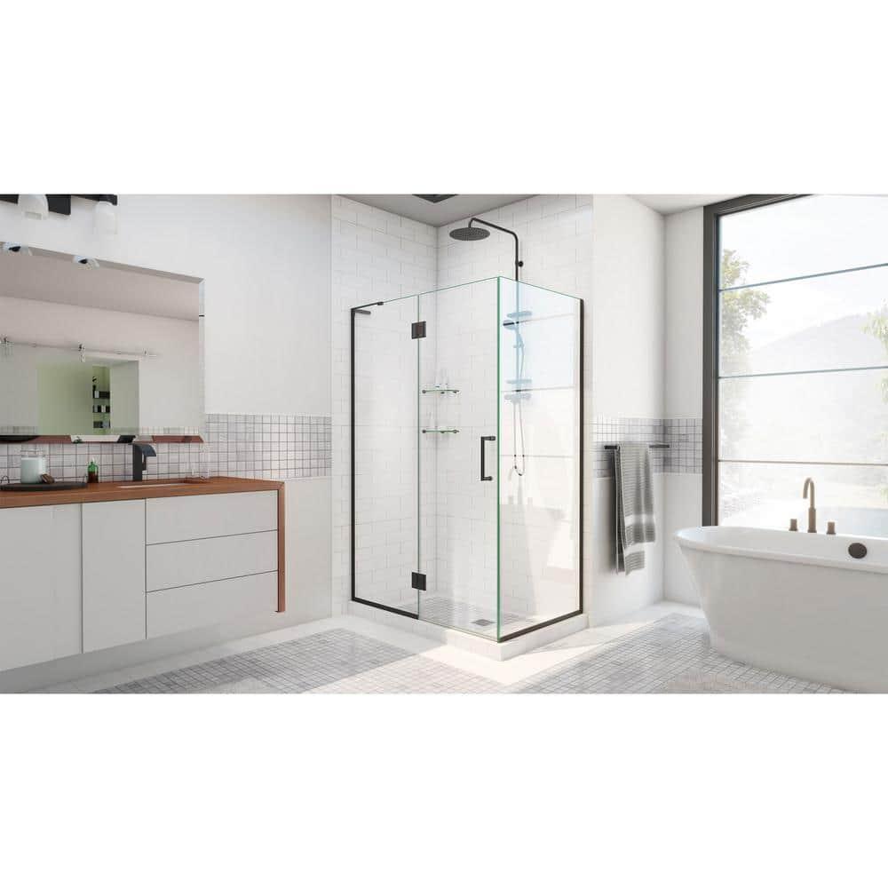 DreamLine Unidoor-X 29 3/8 in. W x 34 in. D x 72 in. H Frameless Hinged Shower Enclosure E12334-09