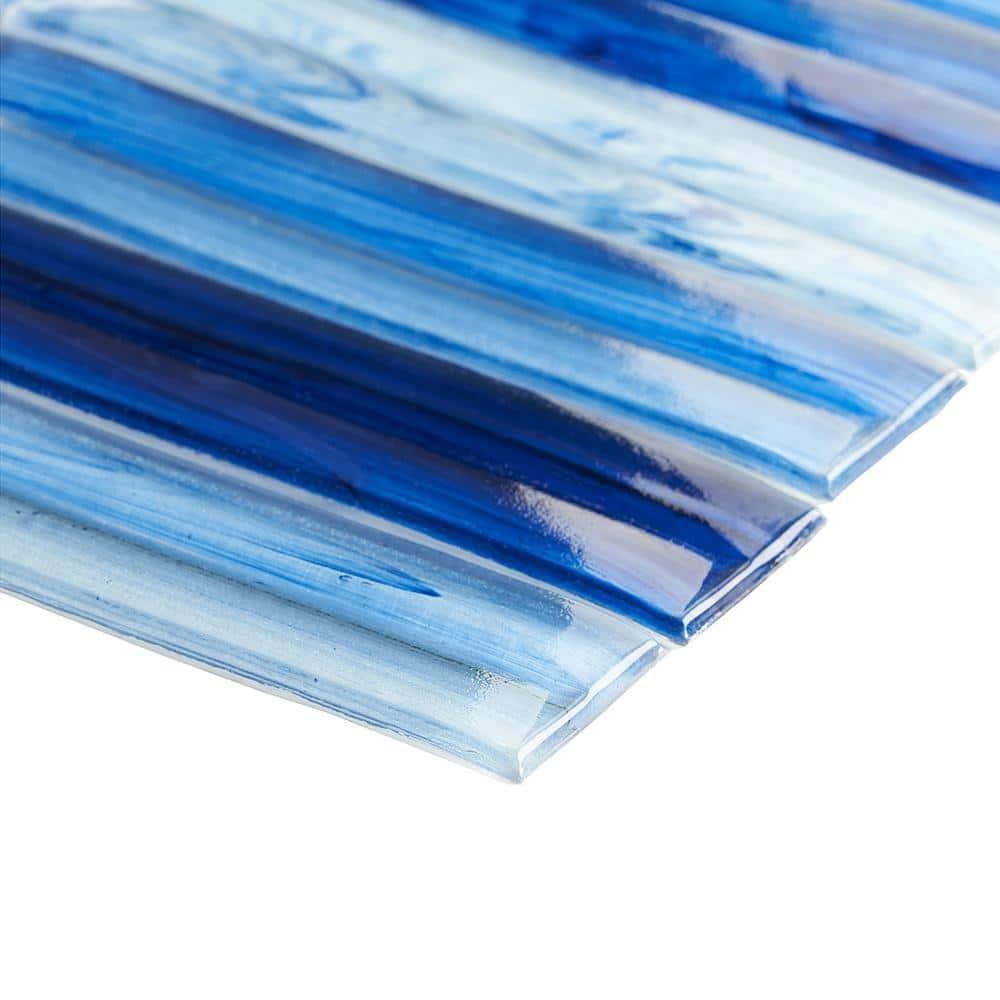 Tara Stacked 11.61" x 11.73" Molten Glass Mosaic Wall Tile (0.95 Sq. Ft. / Sheet)