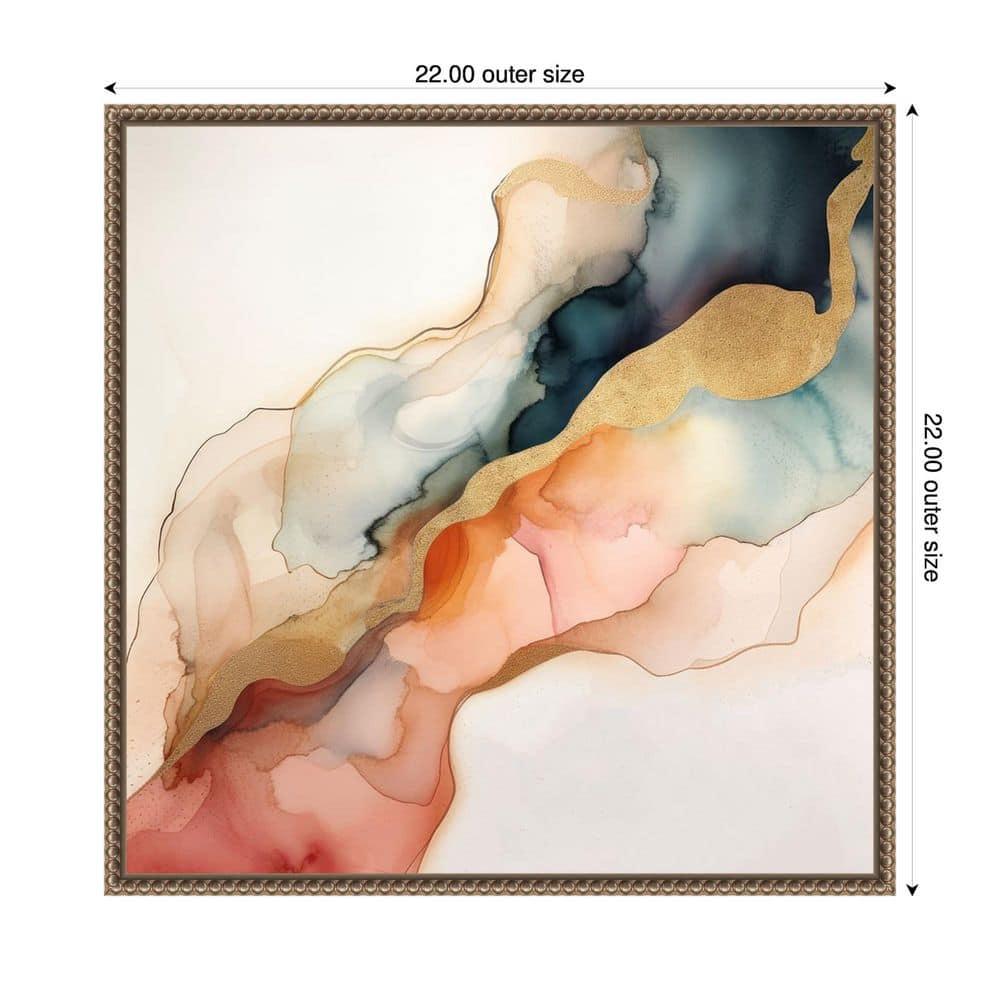 Amanti Art Abstracted Radiance I by Irena Orlov Canvas Wall Art Print Framed 22-in. W x 22-in. H.
