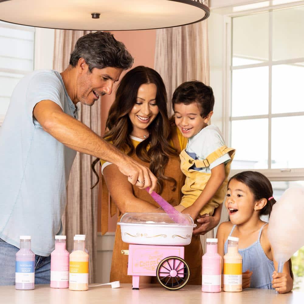 Nostalgia Nostalgia Retro Countertop Cotton Candy Machine, Includes 2 Reusable Cones & Scoop