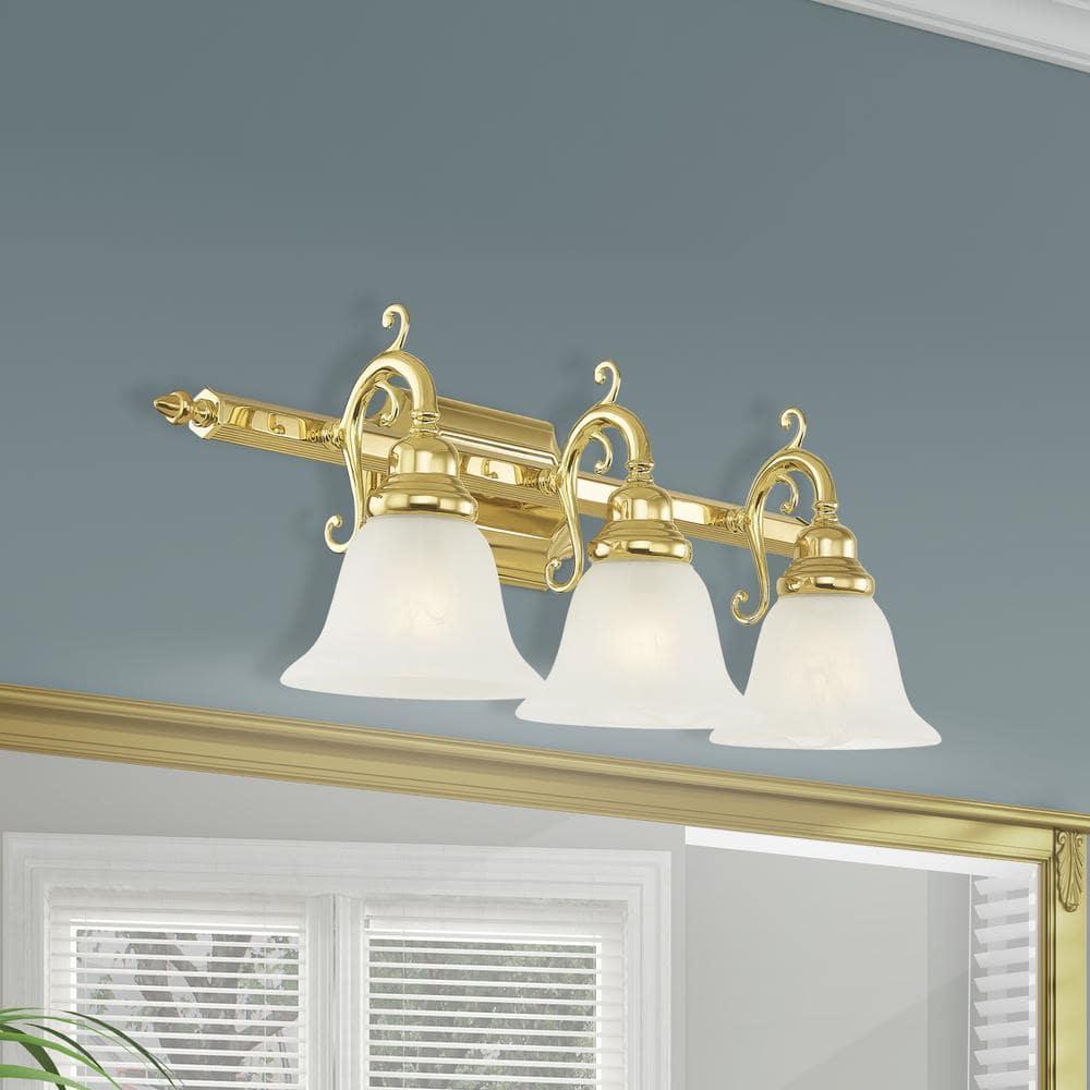 Livex Lighting French Regency 3 - Light Vanity in  Polished Brass