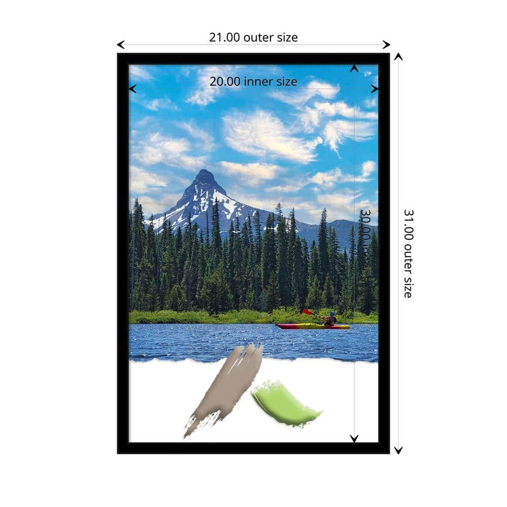 Amanti Art Jet Black Picture Frame Opening Size 20x30 in.