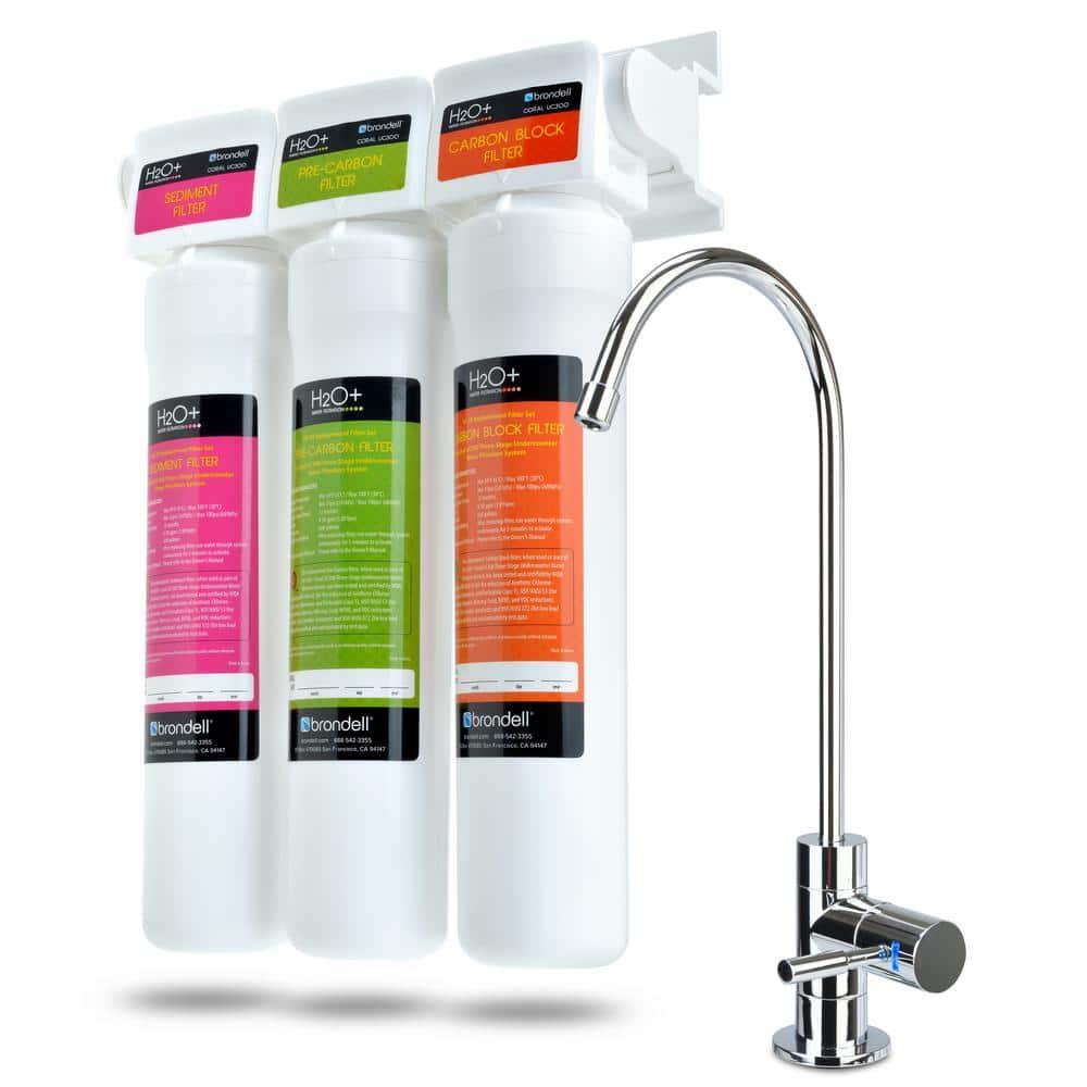 H2O+ Coral Three-Stage Undercounter Water Filter System